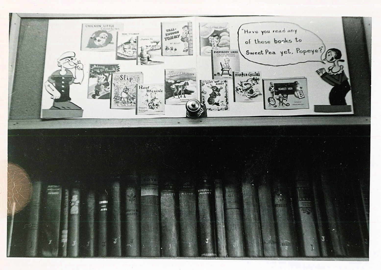 1950s book display 