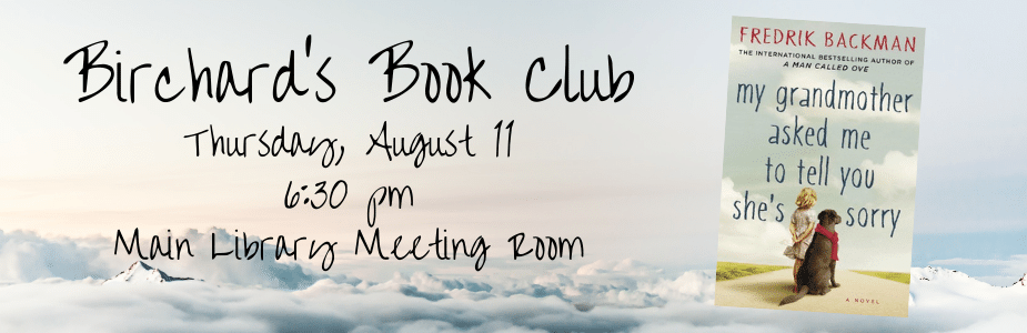 Birchard's Book Club, Thursday, August 11 at 6:30 pm