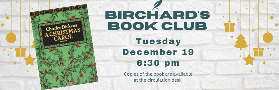 Birchard's Book Club, December 19 at 6:30 pm